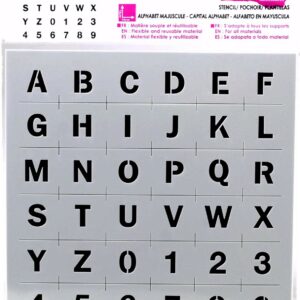 Pochoir Deco 15x15 Alphabet Majuscule