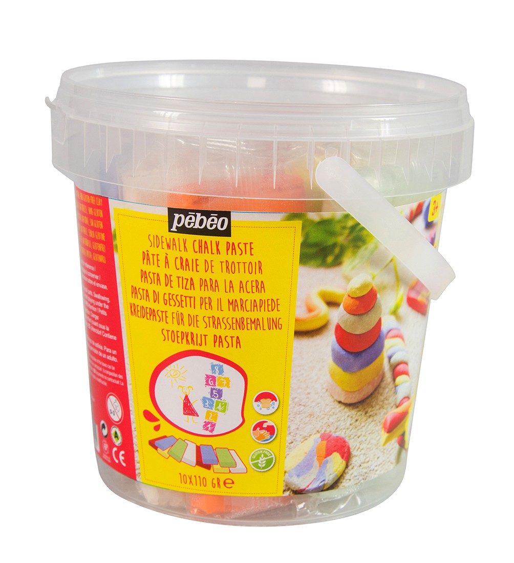 Seau Pâte A Craie X10